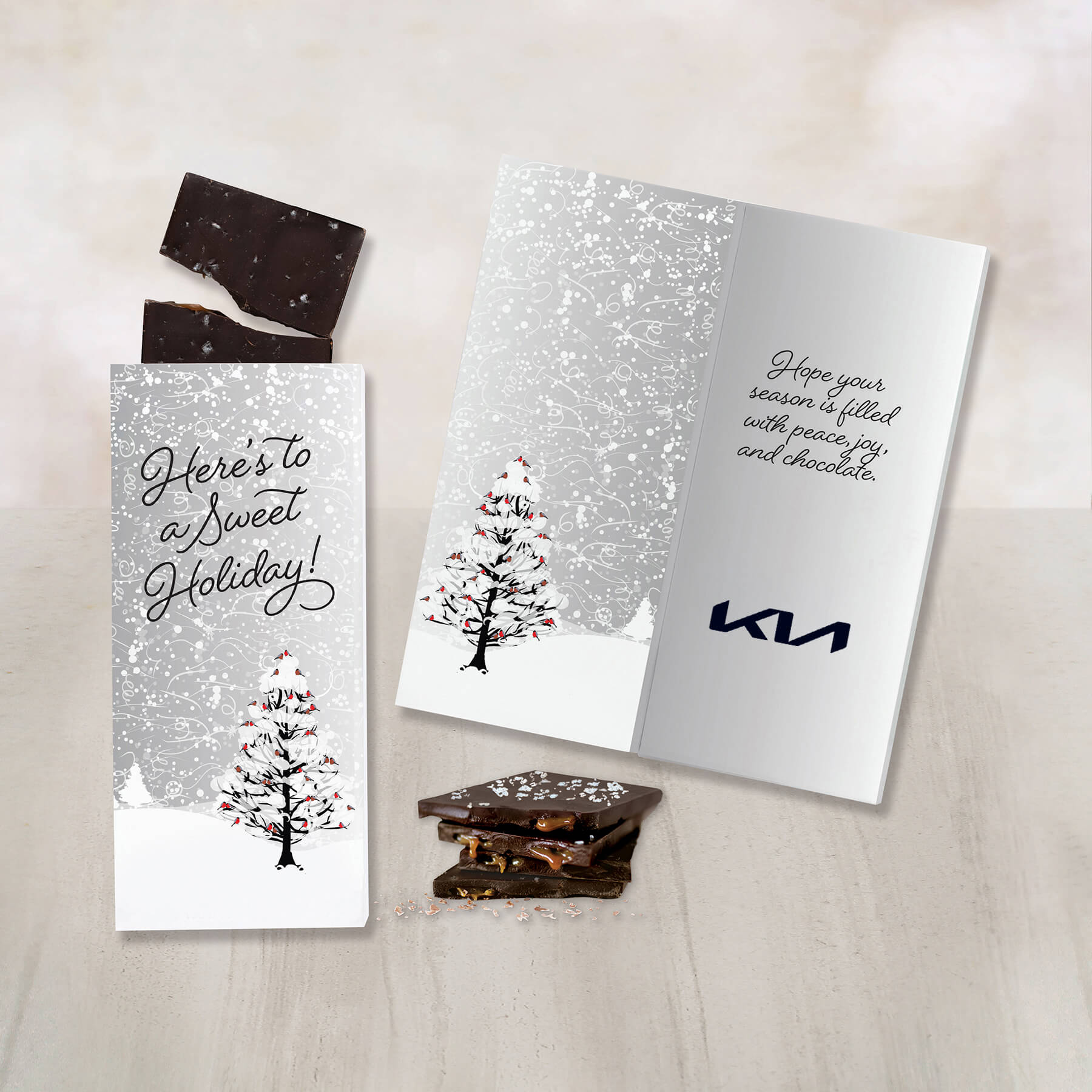 Cardinals Sweeter Card with Sea Salt Caramel Chocolate Bar
