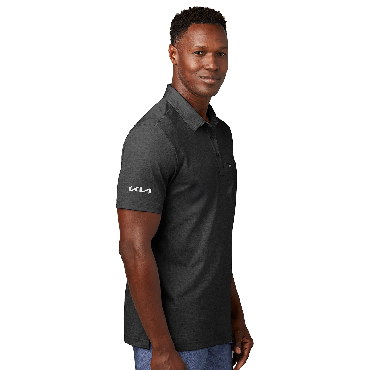TravisMathew Men Oceanside Heather Pocket Polo Shirt